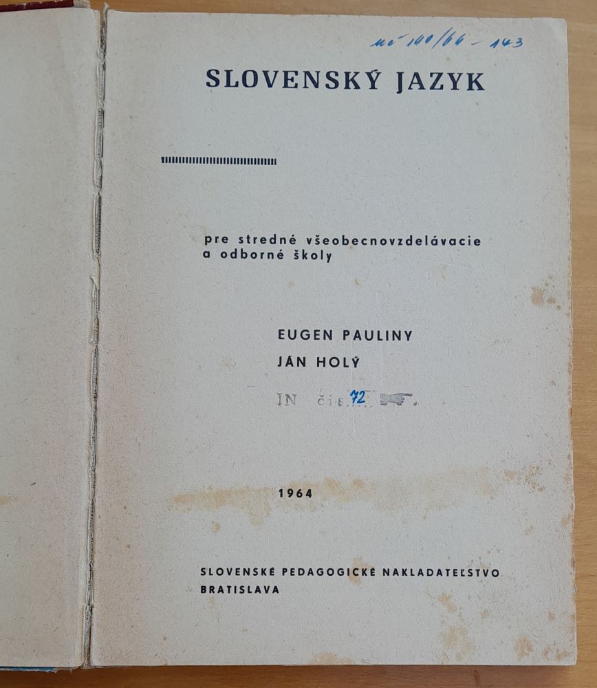 Slovenský jazyk pre stredné všeobecnovzdelávacie a odborné školy