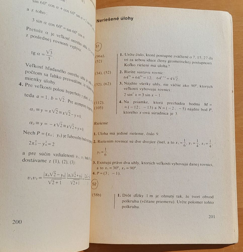 Matematické úlohy na prijímacie skúšky na vysoké školy