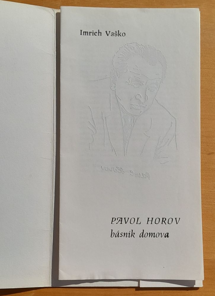 Pavol Horov básnik domova / Imrich Vaško