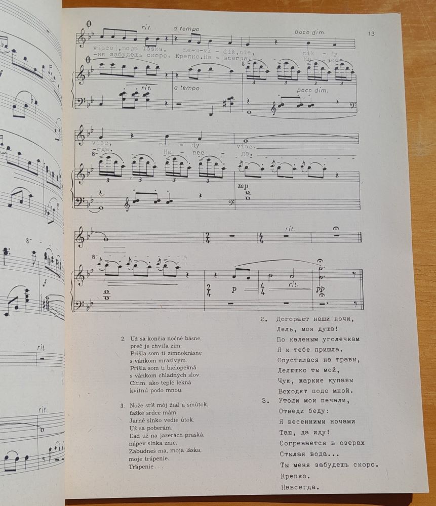 Briezka / Piesne sovietskych skladateľov / Spev a klavír