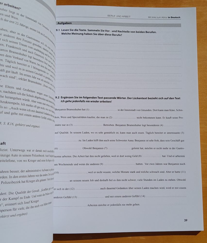 Nová maturita z nemeckého jazyka / Interná časť / Ústna forma / Mit links zum Abitur in Deutsch