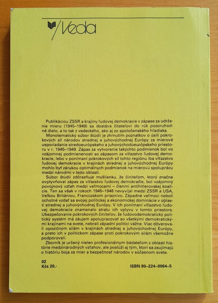 ZSSR a krajiny ľudovej demokracie v zápase za udržanie mieru 1945-1949 / Slovanské túdie
