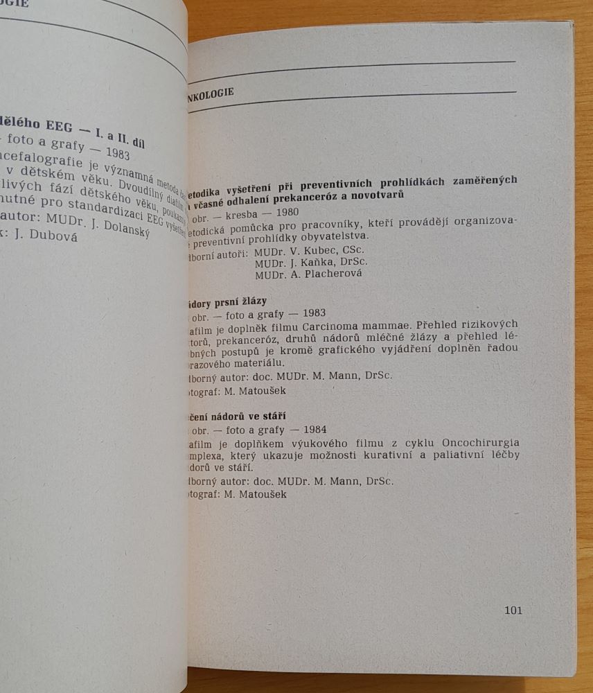 Katalog zdravotnických filmú, diafilmú a filmových smyček 1980-1985