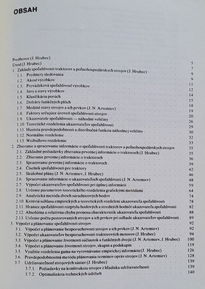 Prevádzková spoľahlivosť poľnohospodárskych strojov