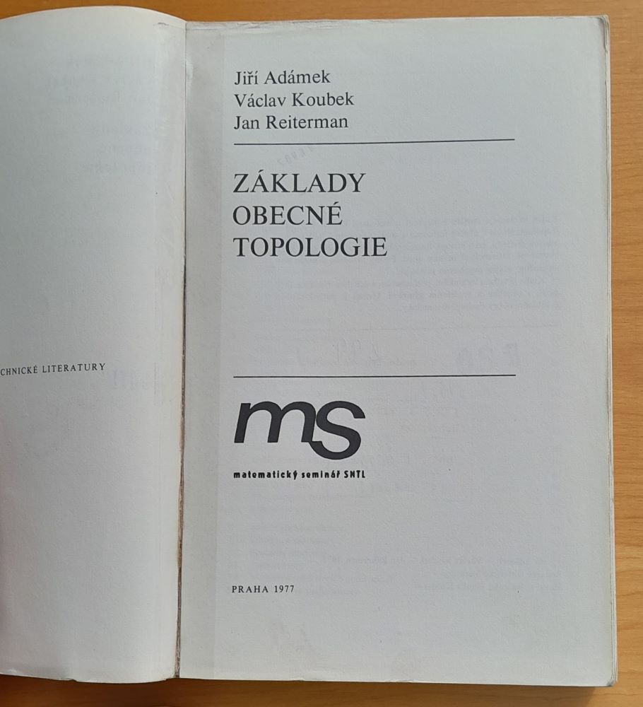 Základy obecné topologie / 11. matematický seminář SNTL