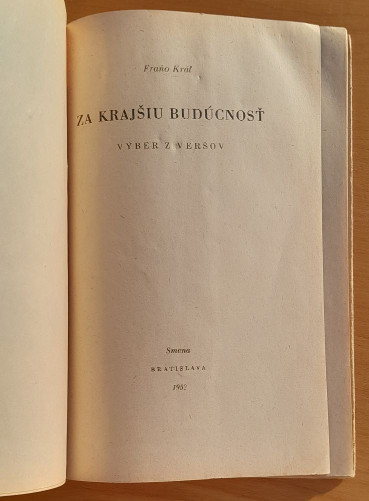 Za krajšiu budúcnosť / Výber z veršov