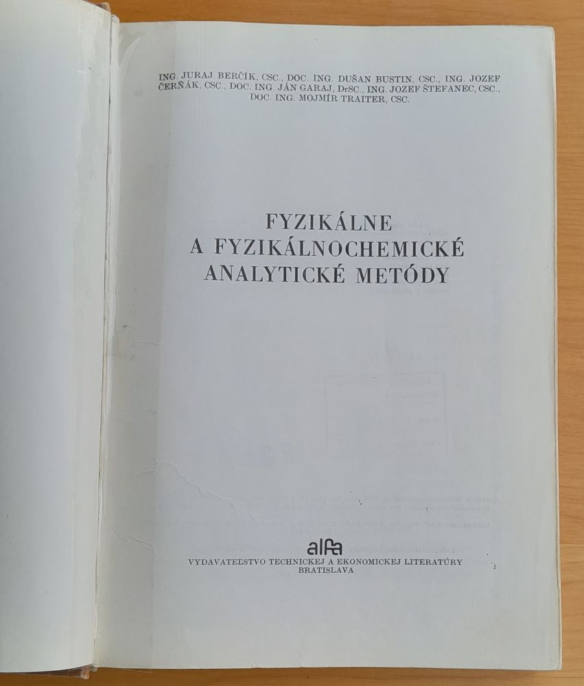 Fyzikálne a fyzikálno-chemické analytické metódy
