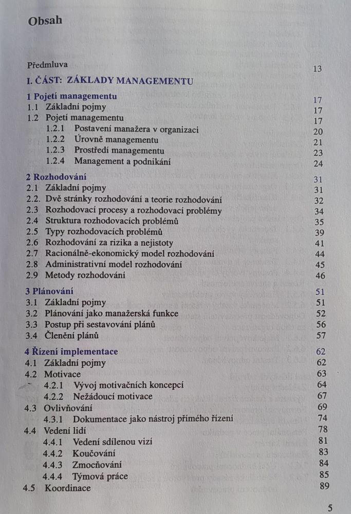 Management / Základy, prosperita, globalizace