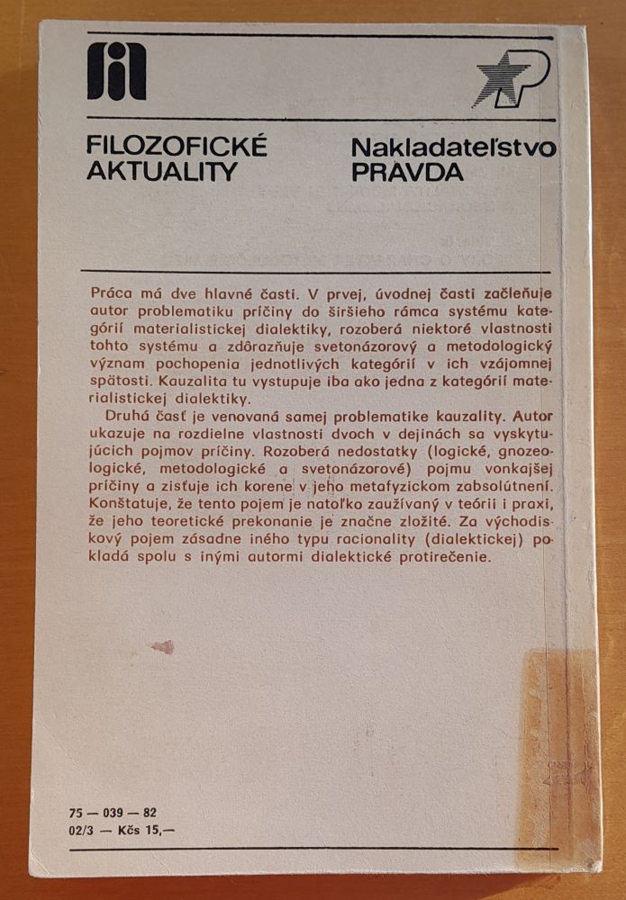 Príčina ako protirečenie a metóda / Edícia Filozofické aktuality