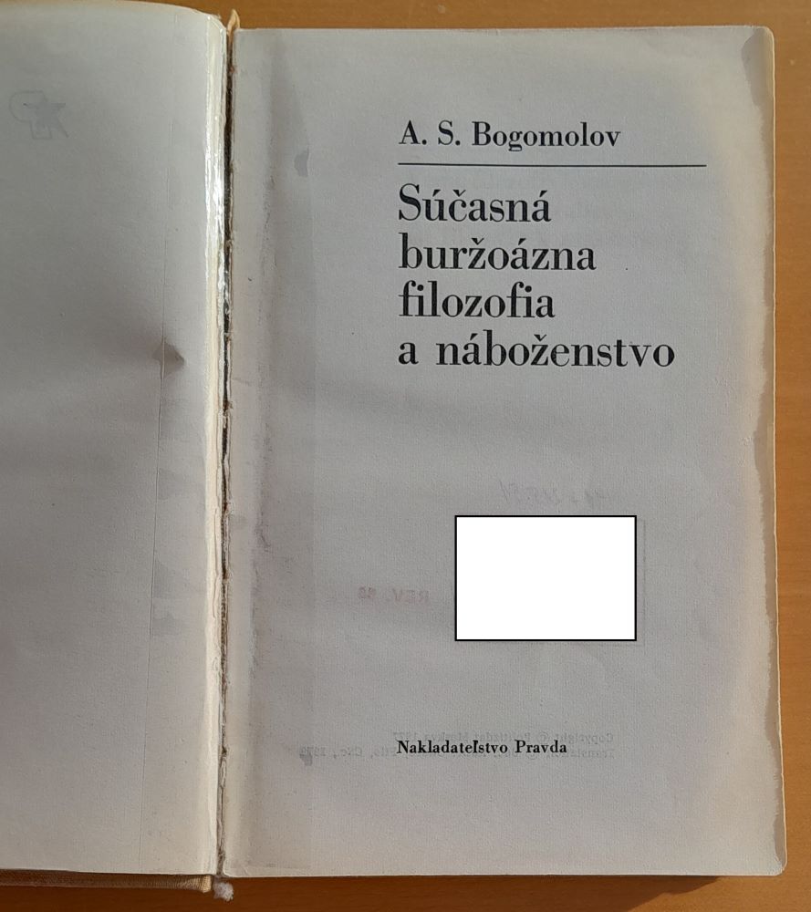Súčasná buržoázna filozofia a náboženstvo