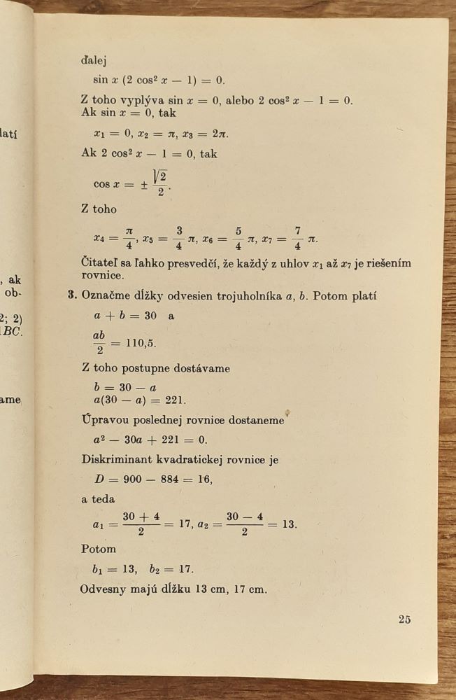 Matematické úlohy na prijímacie skúšky na vysoké školy