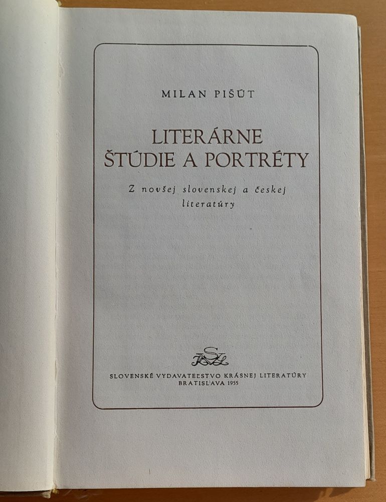 Literárne štúdie a portréty / Z novšej slovenskej a českej literatúry