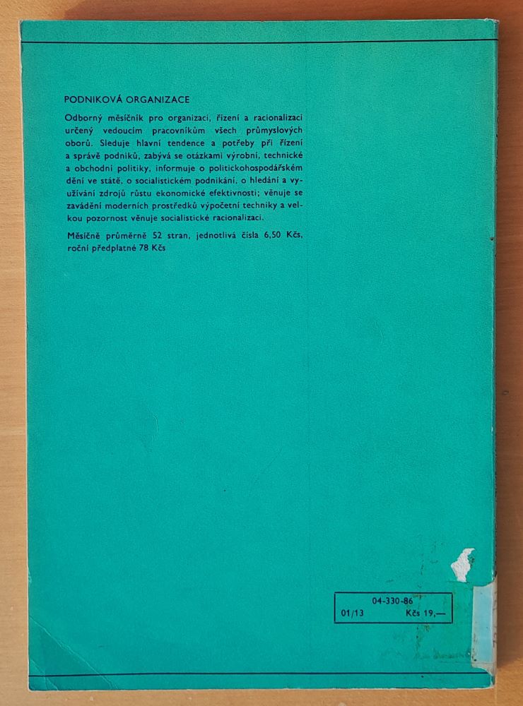 Zvyšování efektivnosti ekonomiky a úloha socialistického podniku