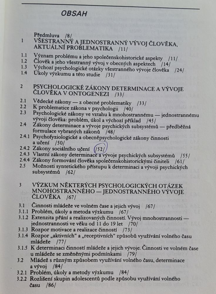Psychologie mnohostranného vývoje člověka
