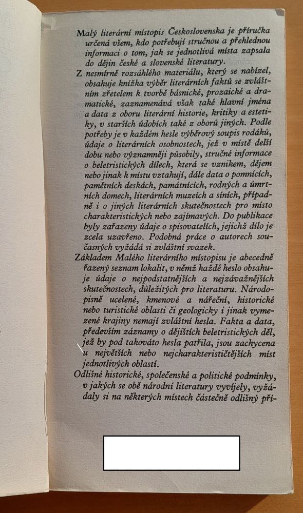 Malý literární místopis Československa
