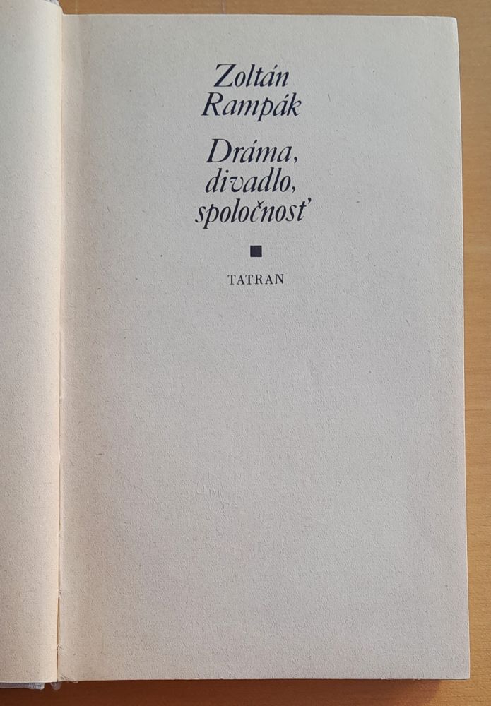 Dráma, divadlo, spoločnosť / Edícia Okno