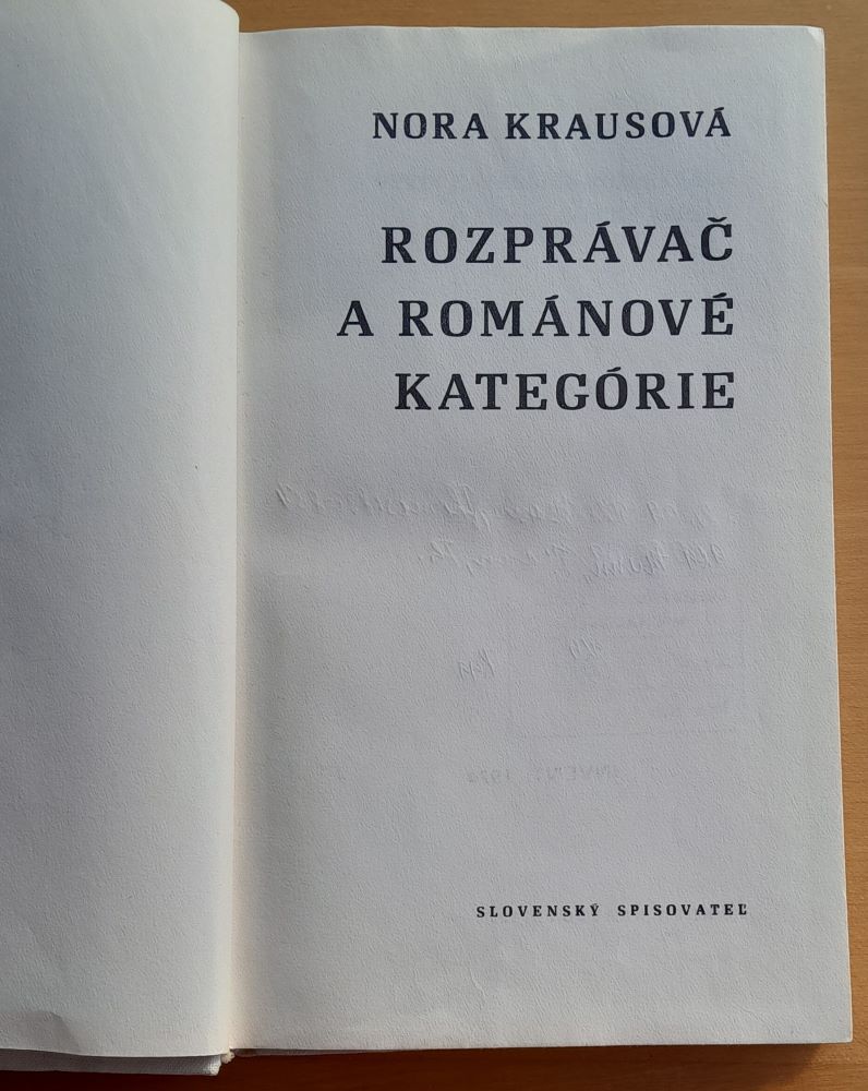 Rozprávač a románové kategórie