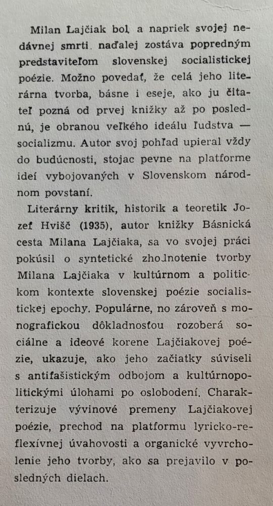 Básnická cesta Milana Lajčiaka / Edícia Siluety