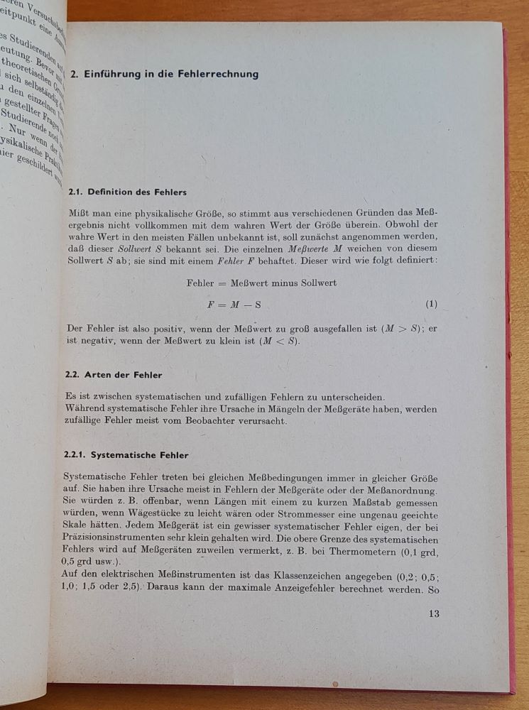 Physikalisches Praktikum / Praktický kurz fyziky