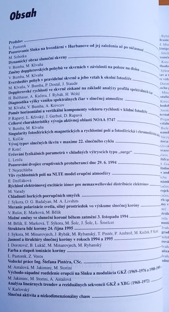 13. Celoštátny slnečný seminár Upohlav 1996