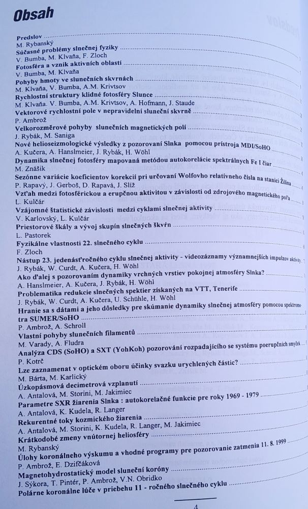 14. Celoštátny slnečný seminár Stará Lesná 1998