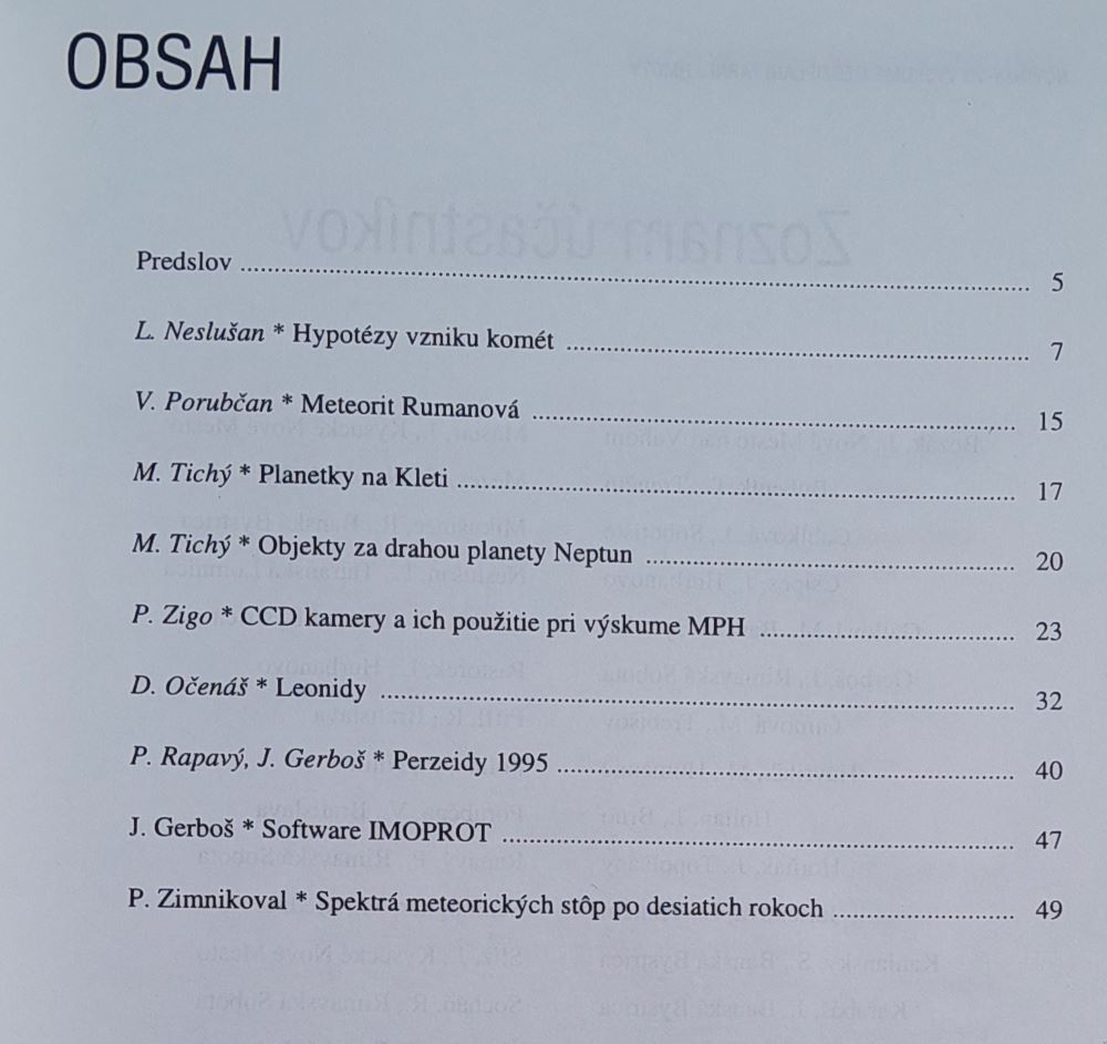 Novinky vo výskume medziplanetárnej hmoty / III. celoštátny seminár