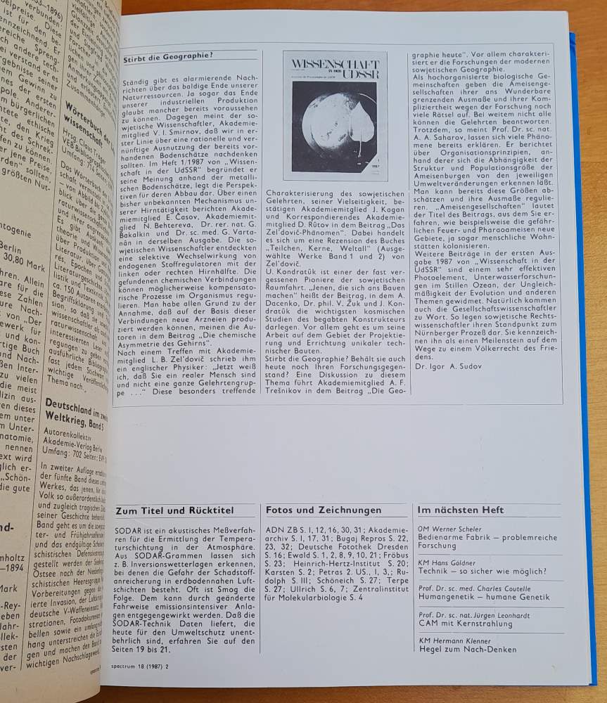 Spectrum Der Wissenschaft 1-12/1987