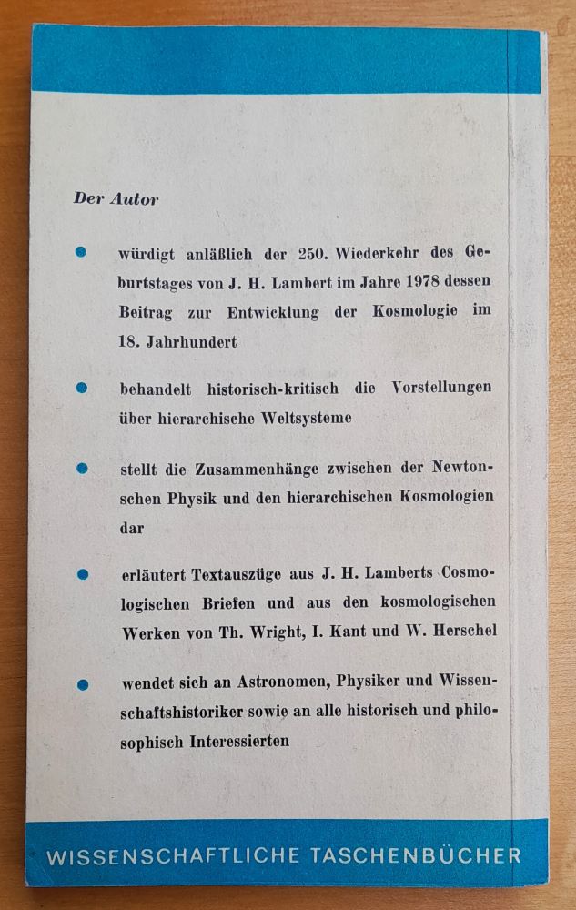 Johann Heinrich Lamberts Cosmologische Briefe