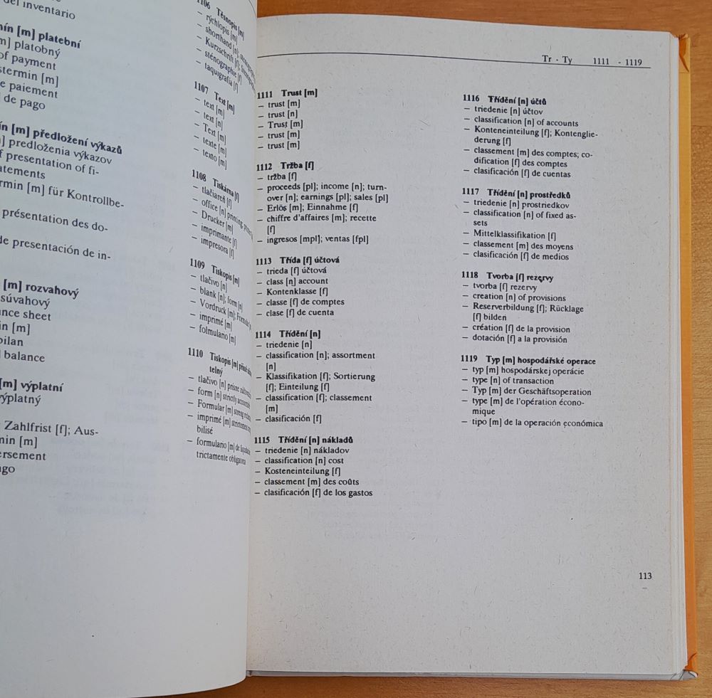 Vícejazyčný slovník ekonomických a účetních výrazu