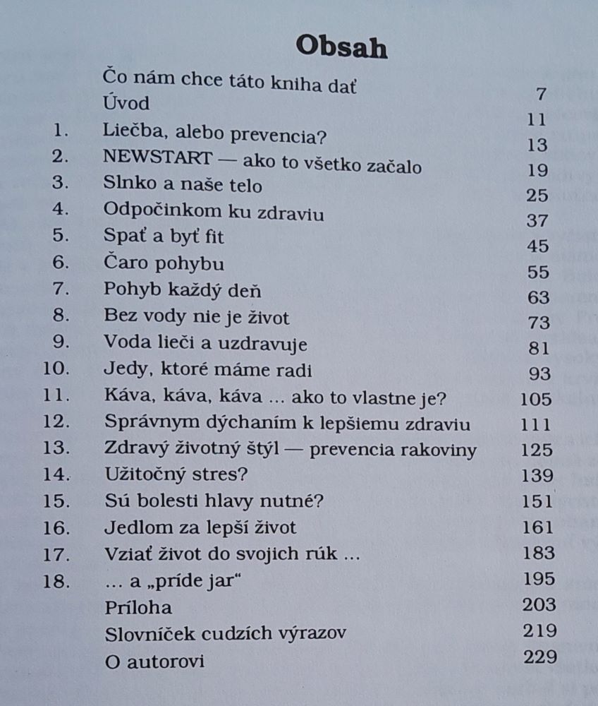 Kniha o zdravom životnom štýle / Nový začiatok / New Start