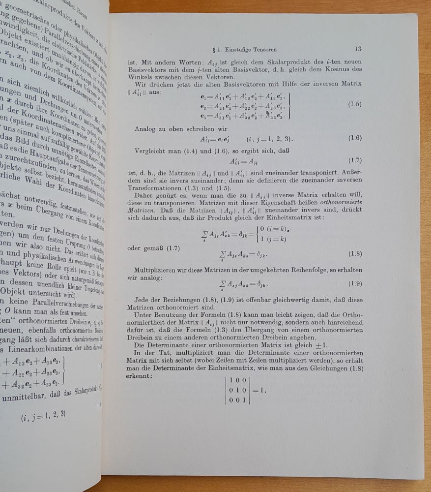 Elementare einfuhrung in die tensorrechnung