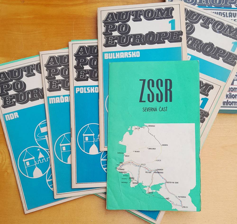 Autom po Európe 1. / Bulharsko - Juhoslávia - Maďarsko - NDR - Poľsko - Rumunsko - ZSSR mapka severná časť