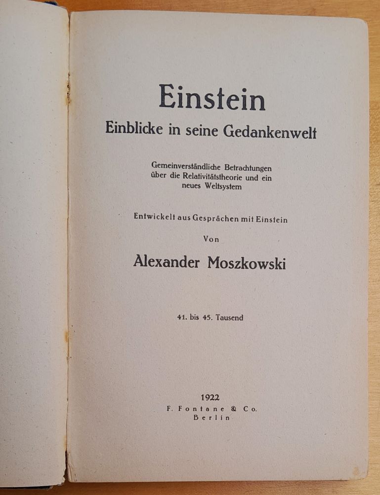Einstein / Einblicke in seine Gedankenwelt