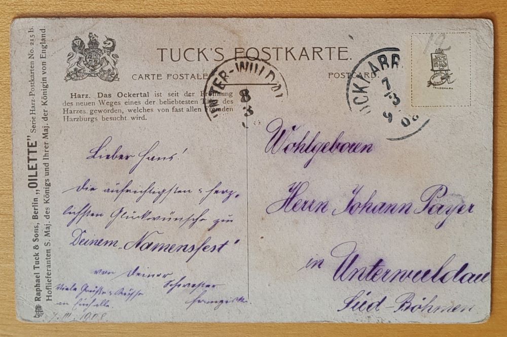 Tucks Postkarte - Potok - 1908