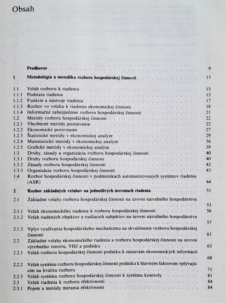 Rozbory hospodárskej činnosti / Edícia ekonomickej literatúry