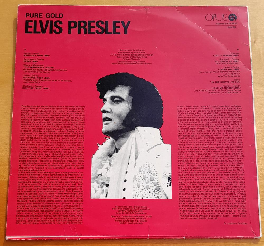 Elvis Presley, LP platňa - long play