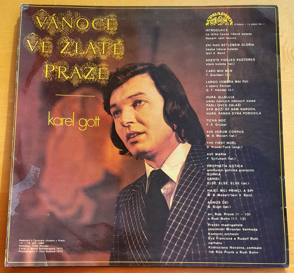 Vánoce ve zlaté Praze, Karel Gott - LP platňa - long play