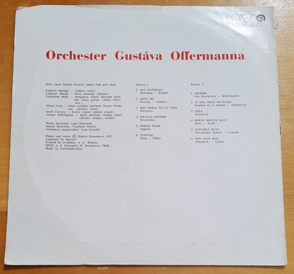 Orchester Gustáva Offermanna, LP platňa - long play