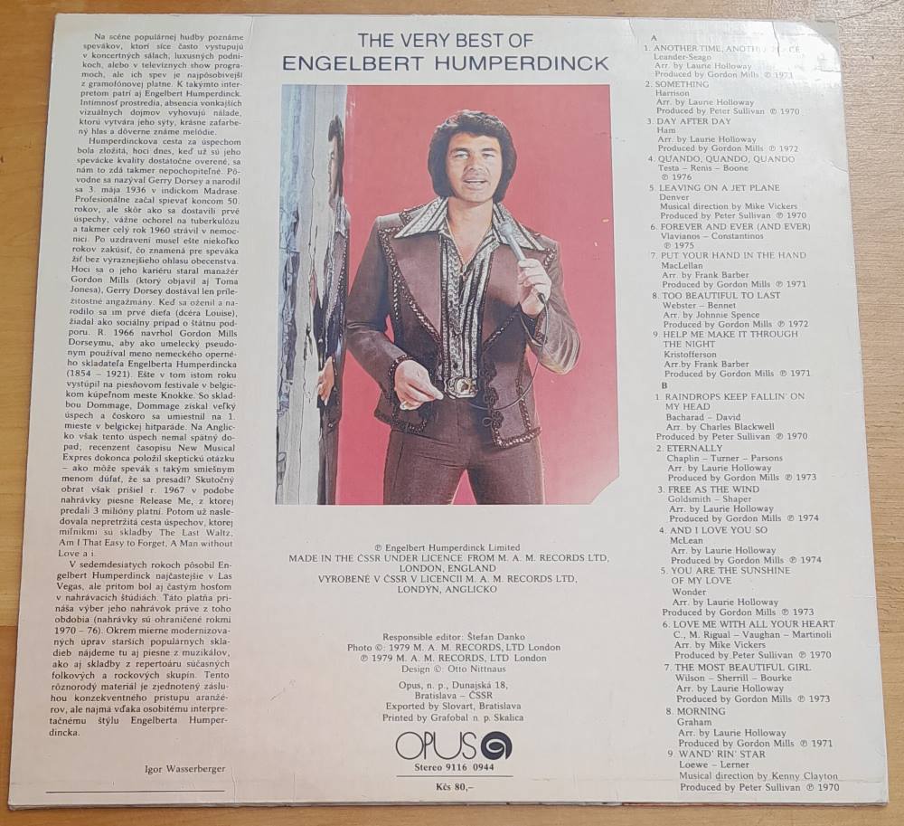 Engelbert Humperdinck LP platňa - long play