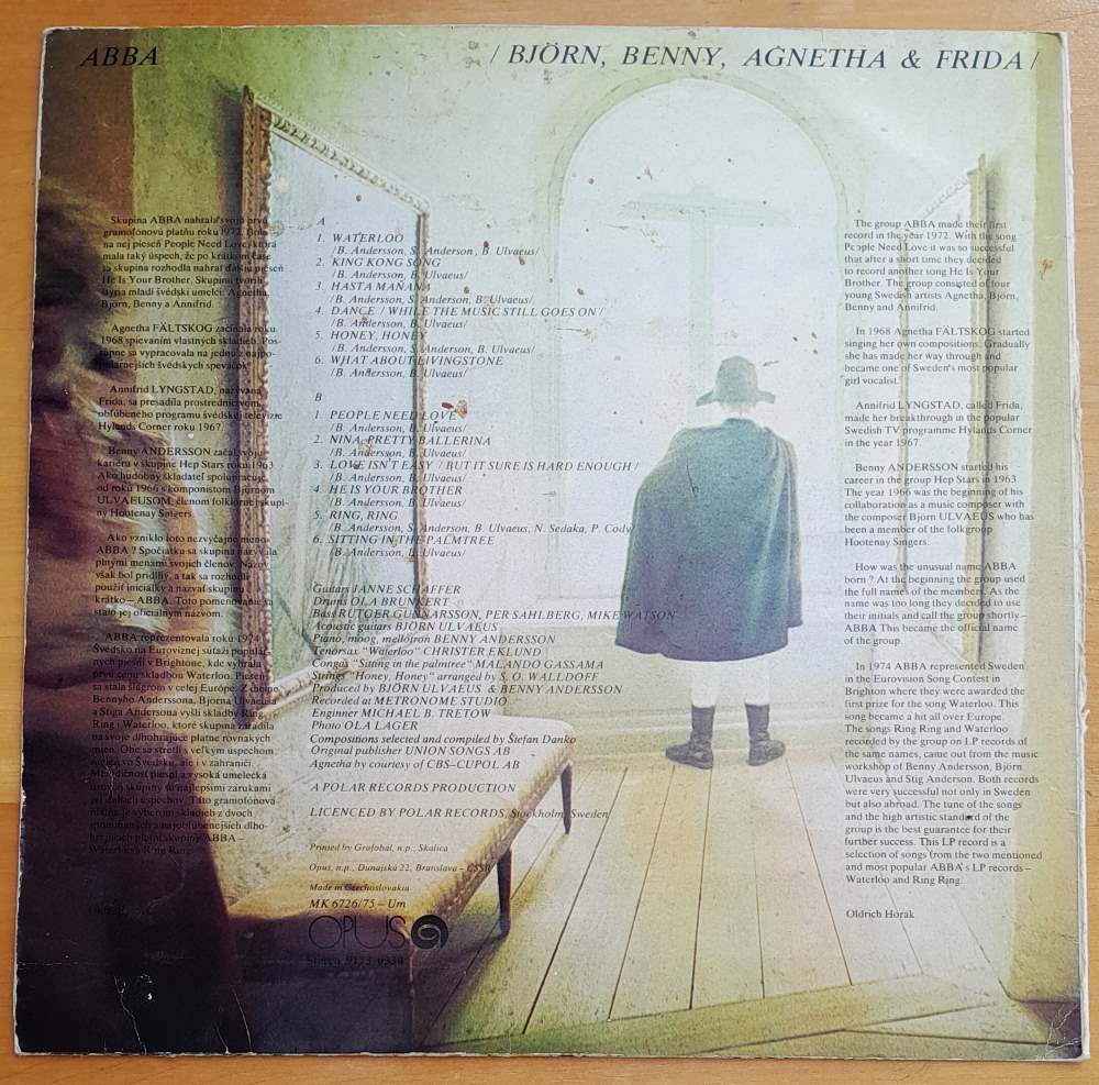 ABBA, Bjorn, Benny, Agnetha and Frida, LP platňa - long play