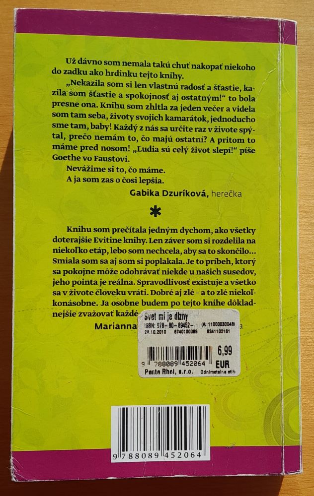 Svet mi je dlžný (Evitovka)