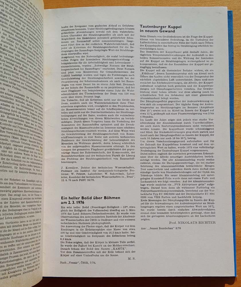 Astronomie und Raumfahrt 1.- 6./1977 / Astronómia a vesmírne cestovanie