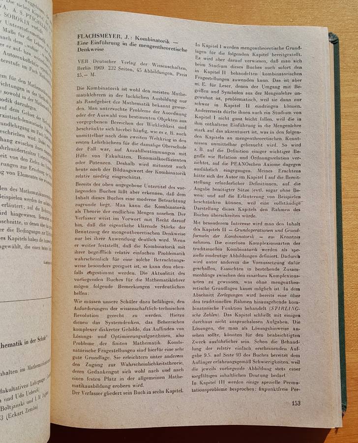 Mathematik in der Schule 1970/71 / Matematika v škole