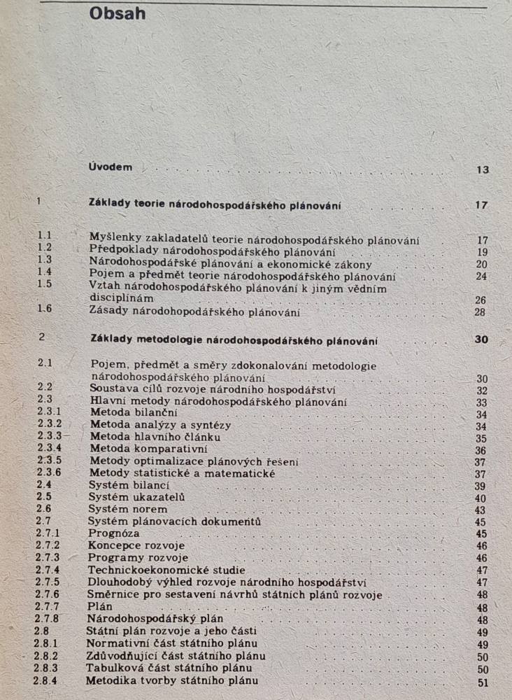 Úvod do teorie a praxe národohospodářského plánování