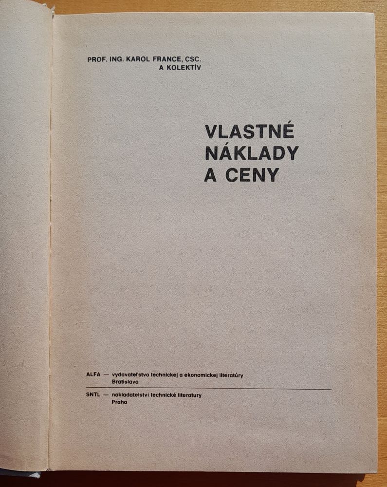Vlastné náklady a ceny