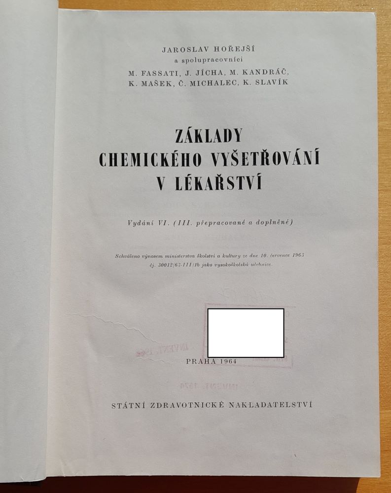 Základy chemického vyšetřování v lékařství