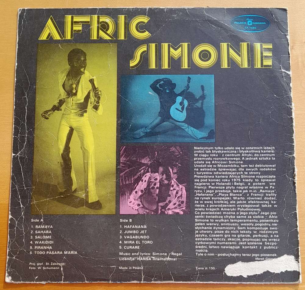 Afric Simone LP platňa - long play