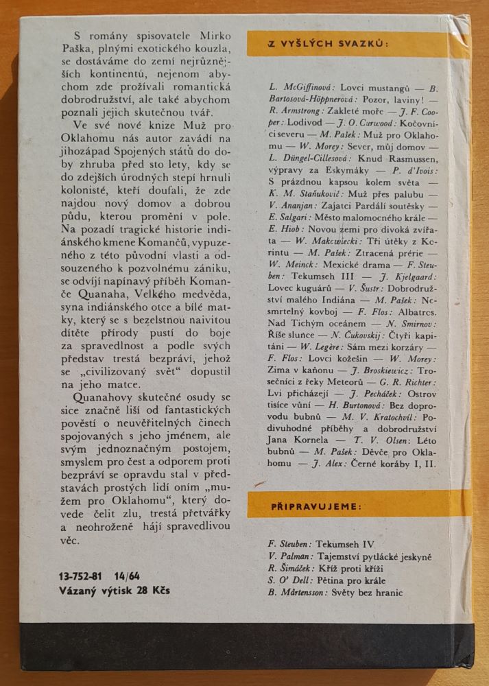 Muž pro Oklahomu / Knihy odvahy a dobrodružství / 1. diel série Oklahoma
