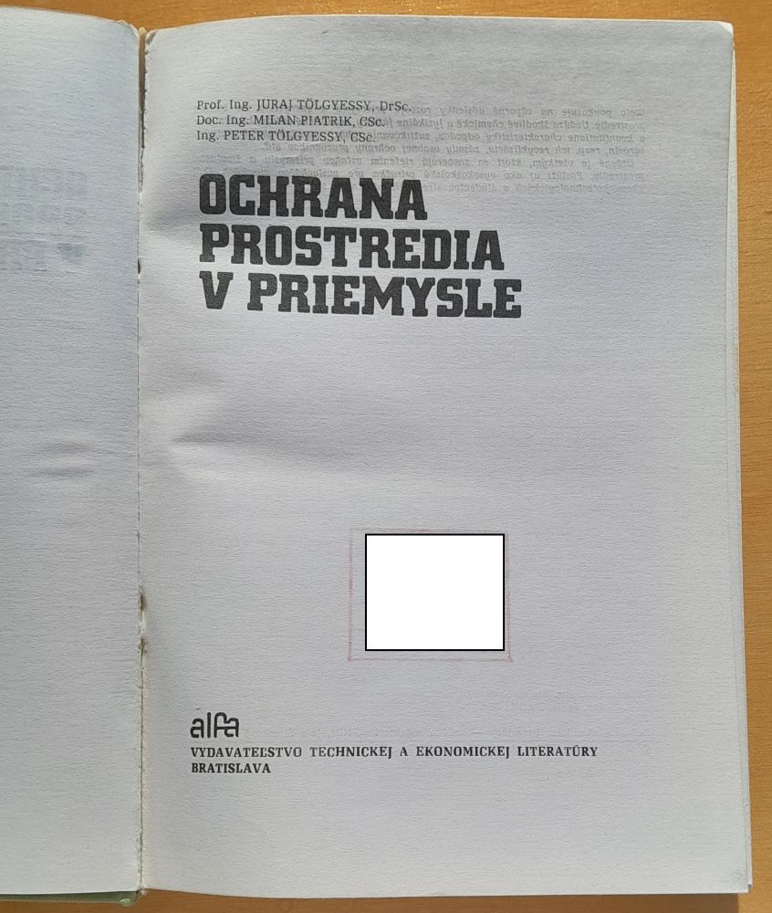 Ochrana prostredia v priemysle / Redakcia chemickej literatúry