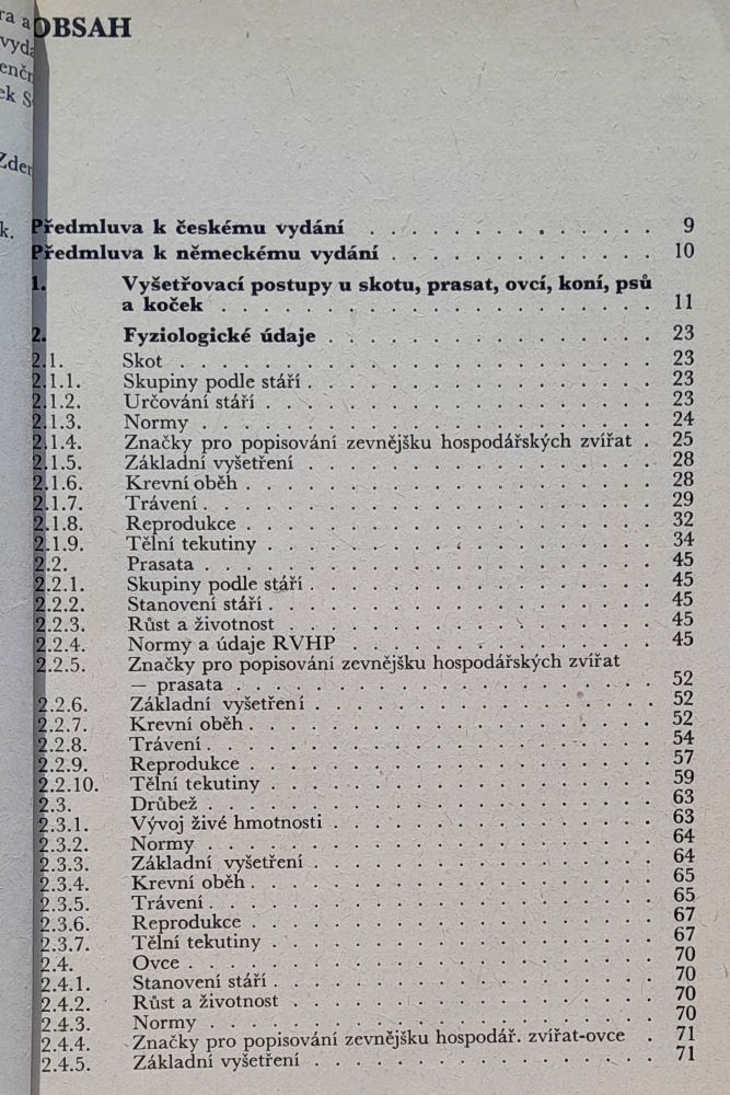 Zdraví zvířat - základní veterinární a chovatelské údaje
